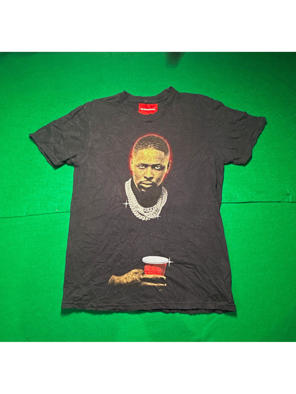 Official 4Hunnid YG Red Cup Tour Graphic Shirt - Size Small Black